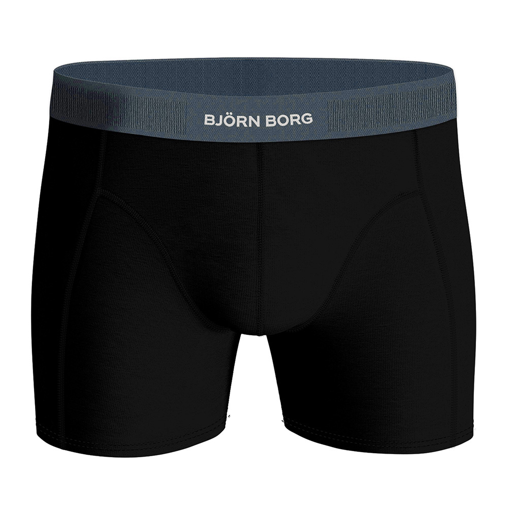 Bjorn Borg Boxershort premium cotton 2-pack blauw-zwart 