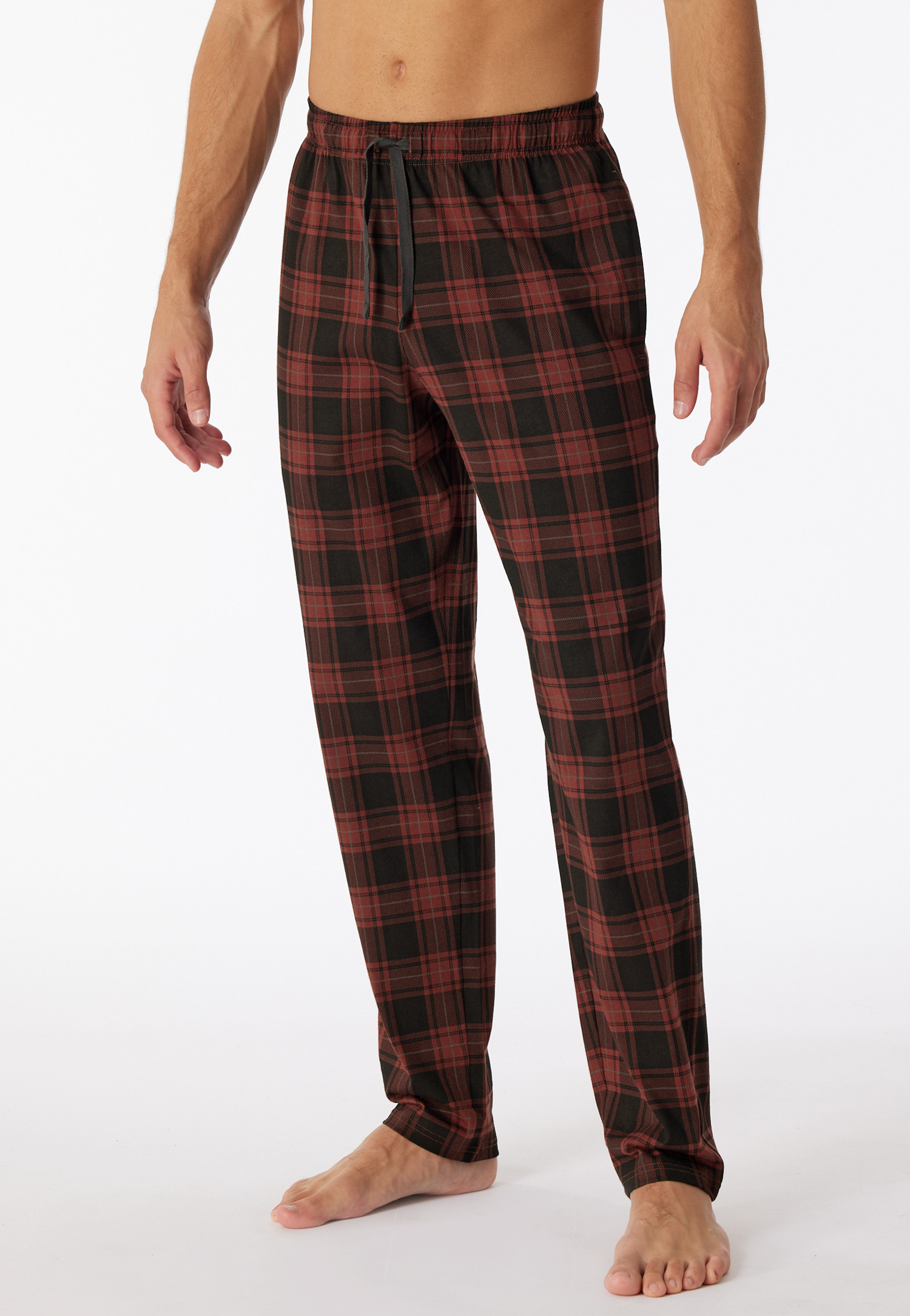 Schiesser Pyjamabroek met ruit rood