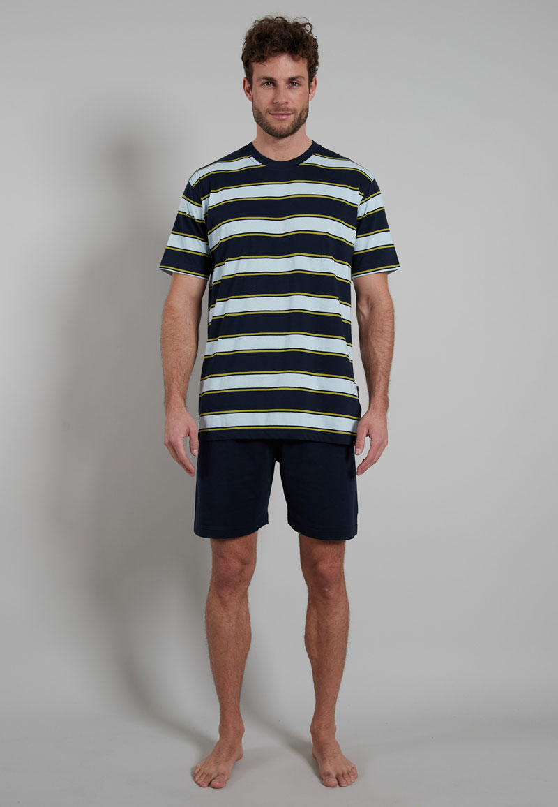 Gotzburg Shortama blauw gestreept