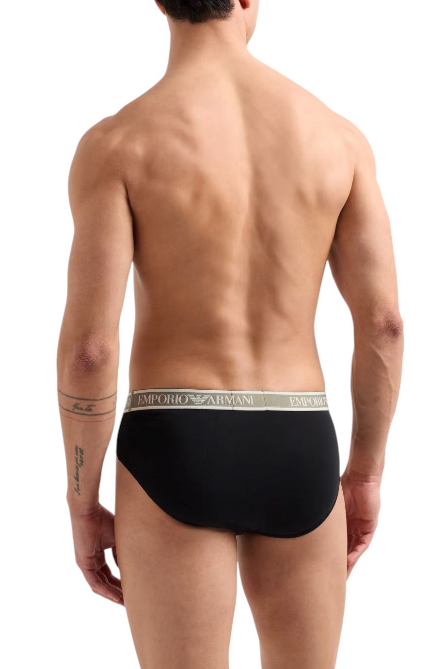 Armani 3-pack slips groen-zwart met EA print