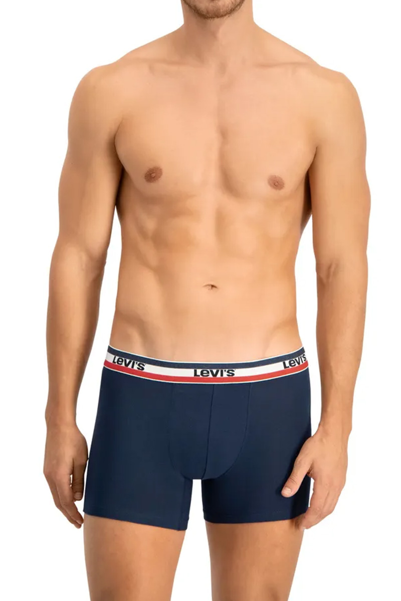 Levis boxershorts 3-pack khaki-blauw