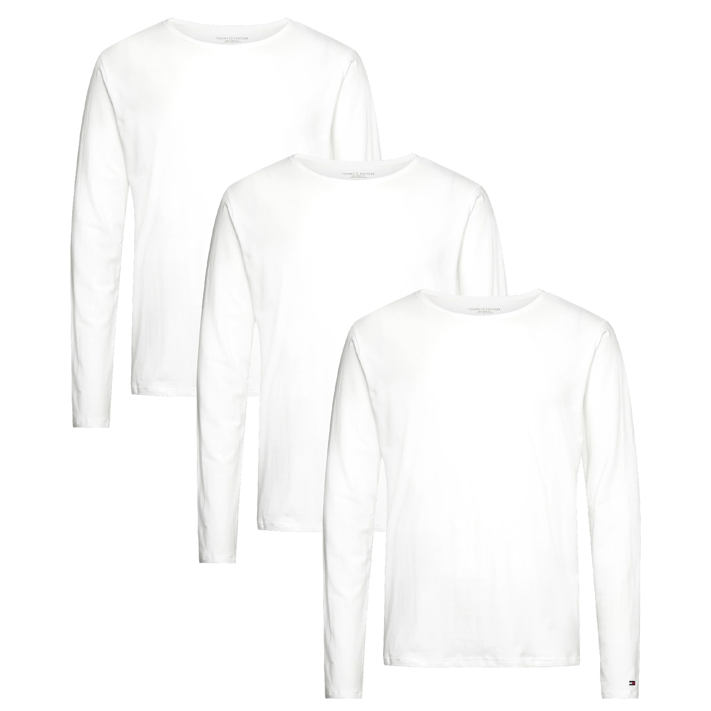 Tommy Hilfiger 3-pack T-shirts lange mouw wit 