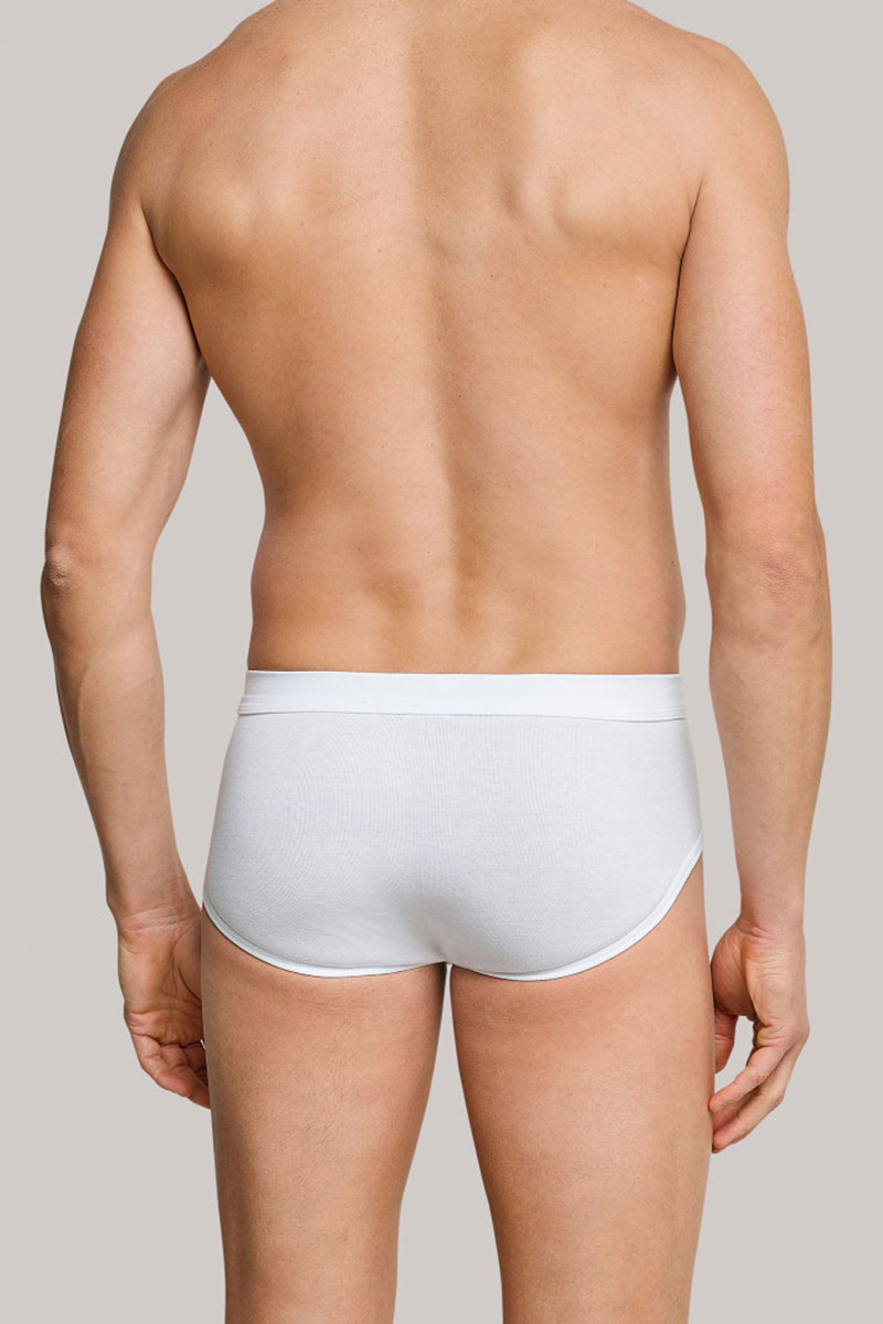 Schiesser Sportslip met gulp Essential 2-pack wit