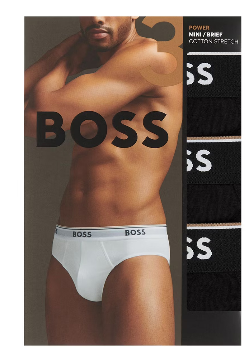 Hugo Boss Herenslips Power 3-pack zwart