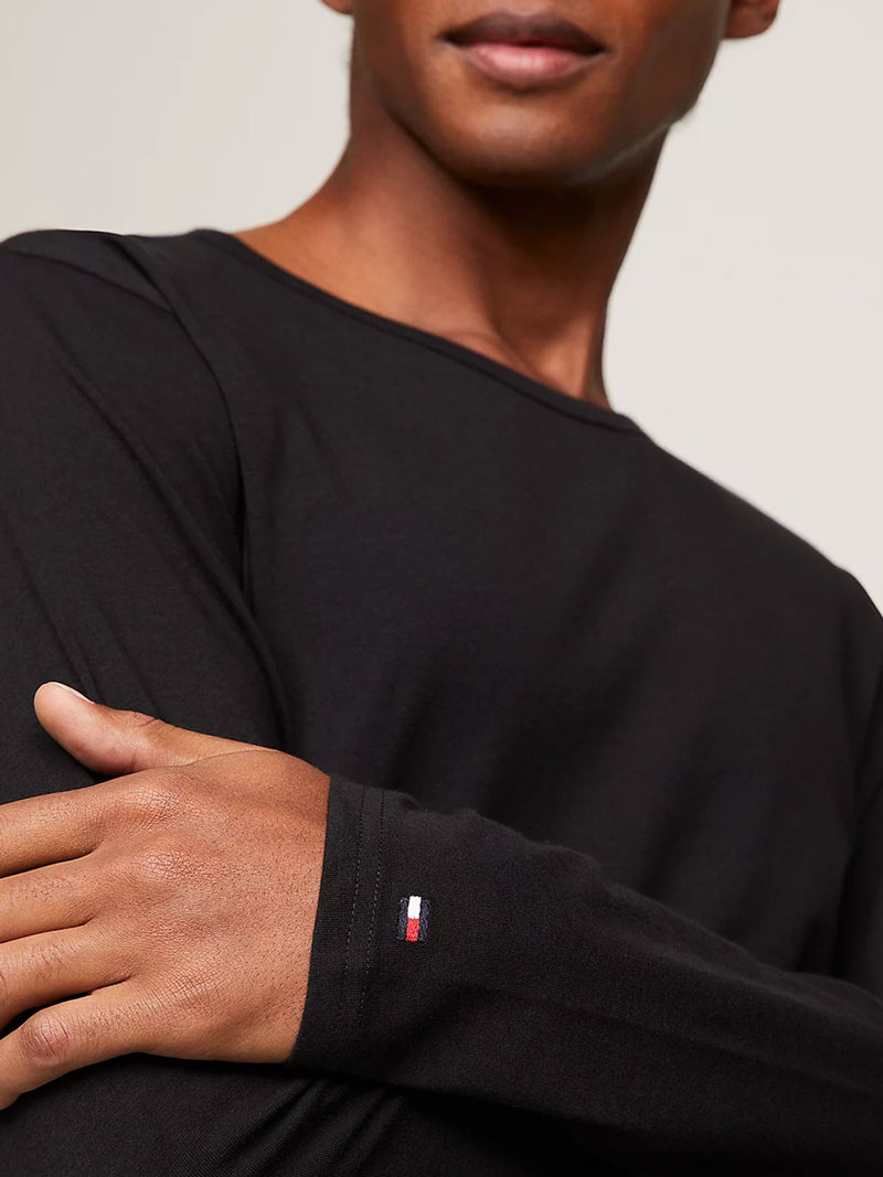 Tommy Hilfiger 3-pack T-shirts lange mouw zwart