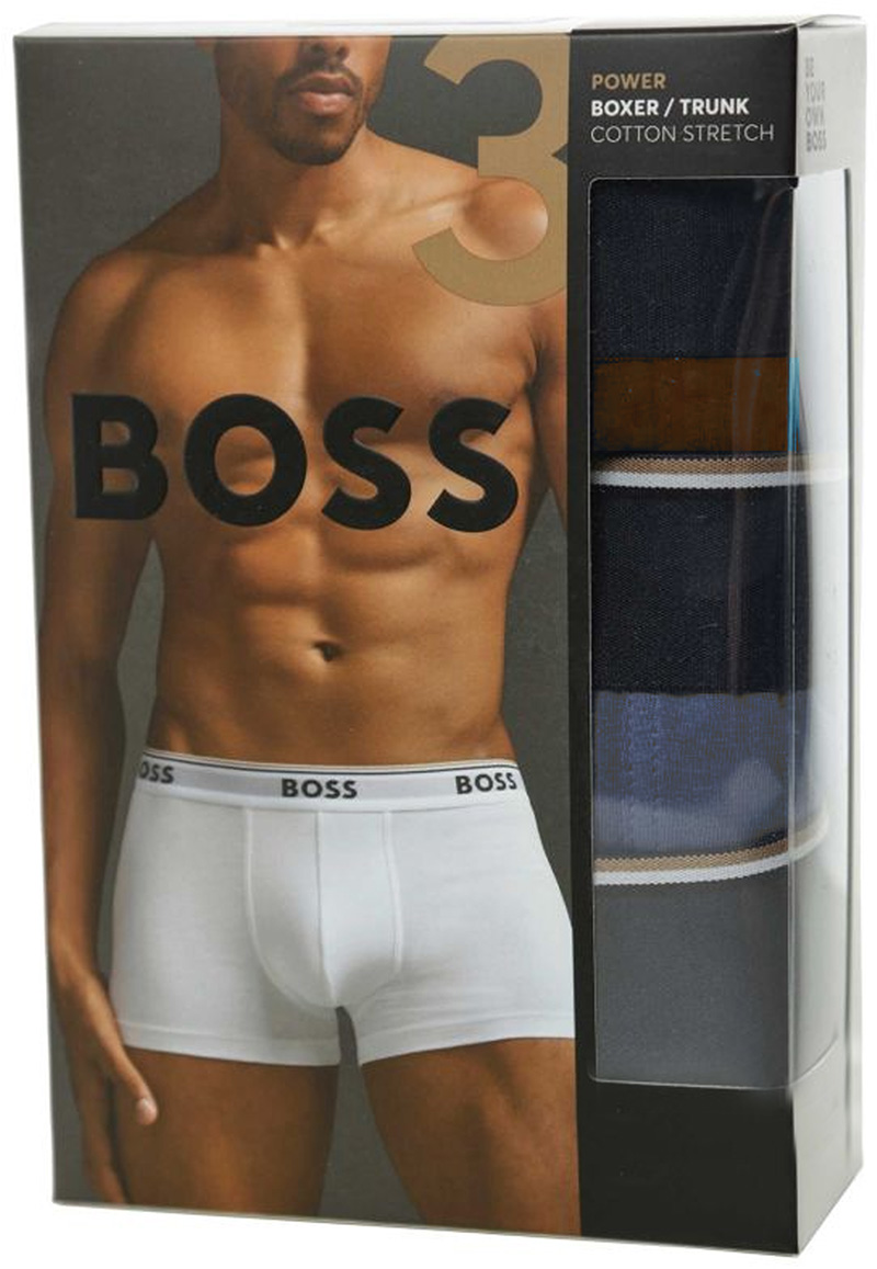 Hugo Boss Power boxershort - trunk 3-pack blauw-rood
