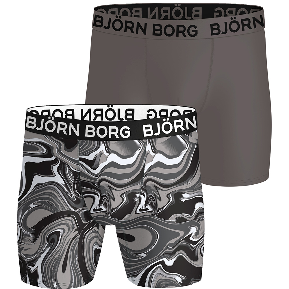 Bjorn Borg Boxershorts sports microfiber 2-pack grijs