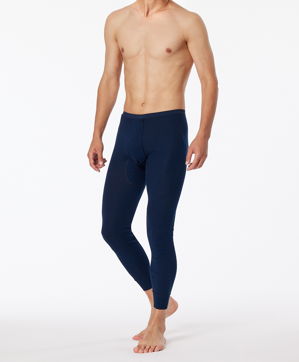 Schiesser Lange onderbroek met gulp blauw