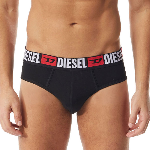 Diesel Herenslips Andre 3-pack zwart-grijs-rood