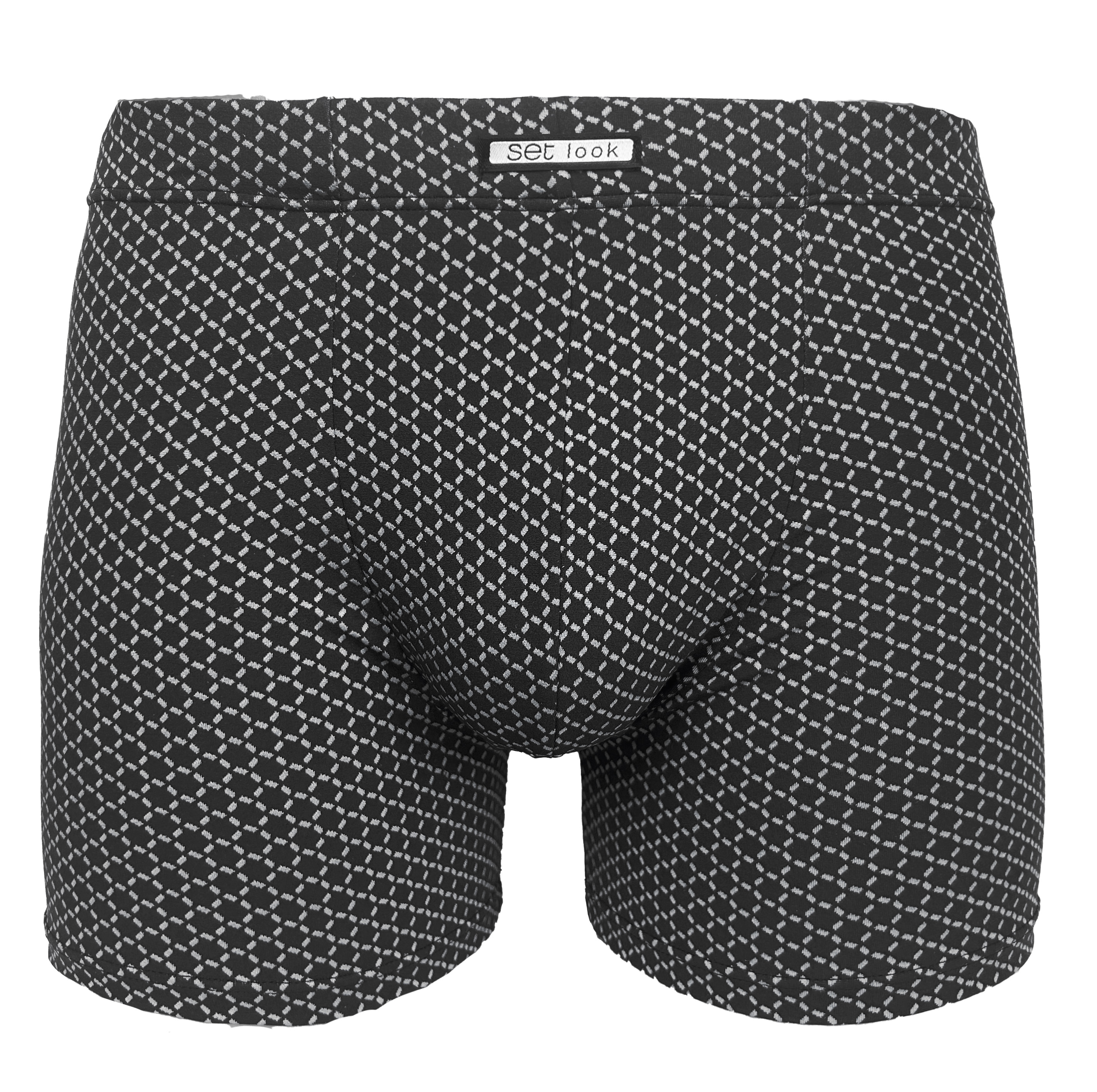 Set Boxershort microfiber steel zwart