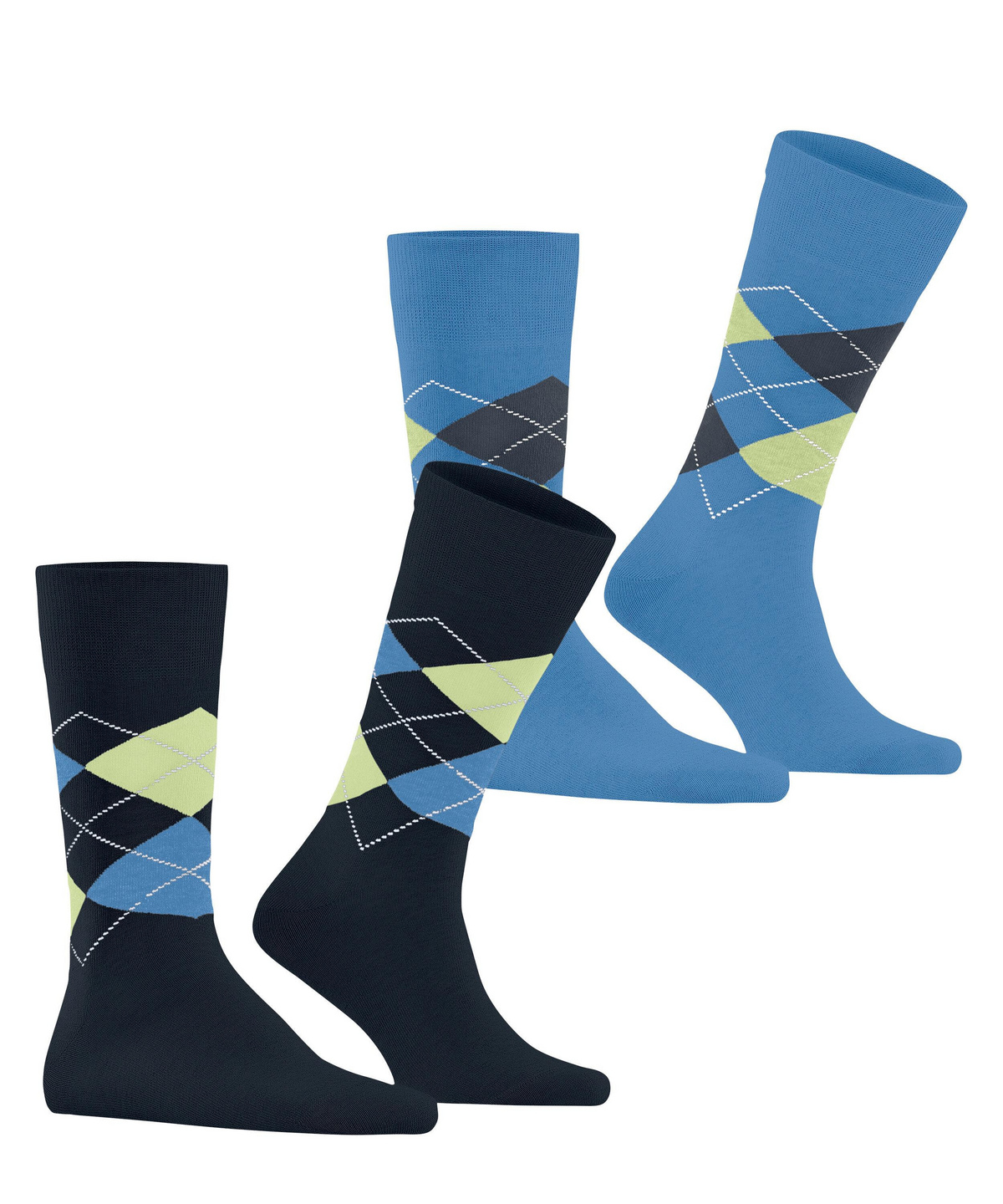 Everyday Argyle heren sokken 2-paar blue - blauw