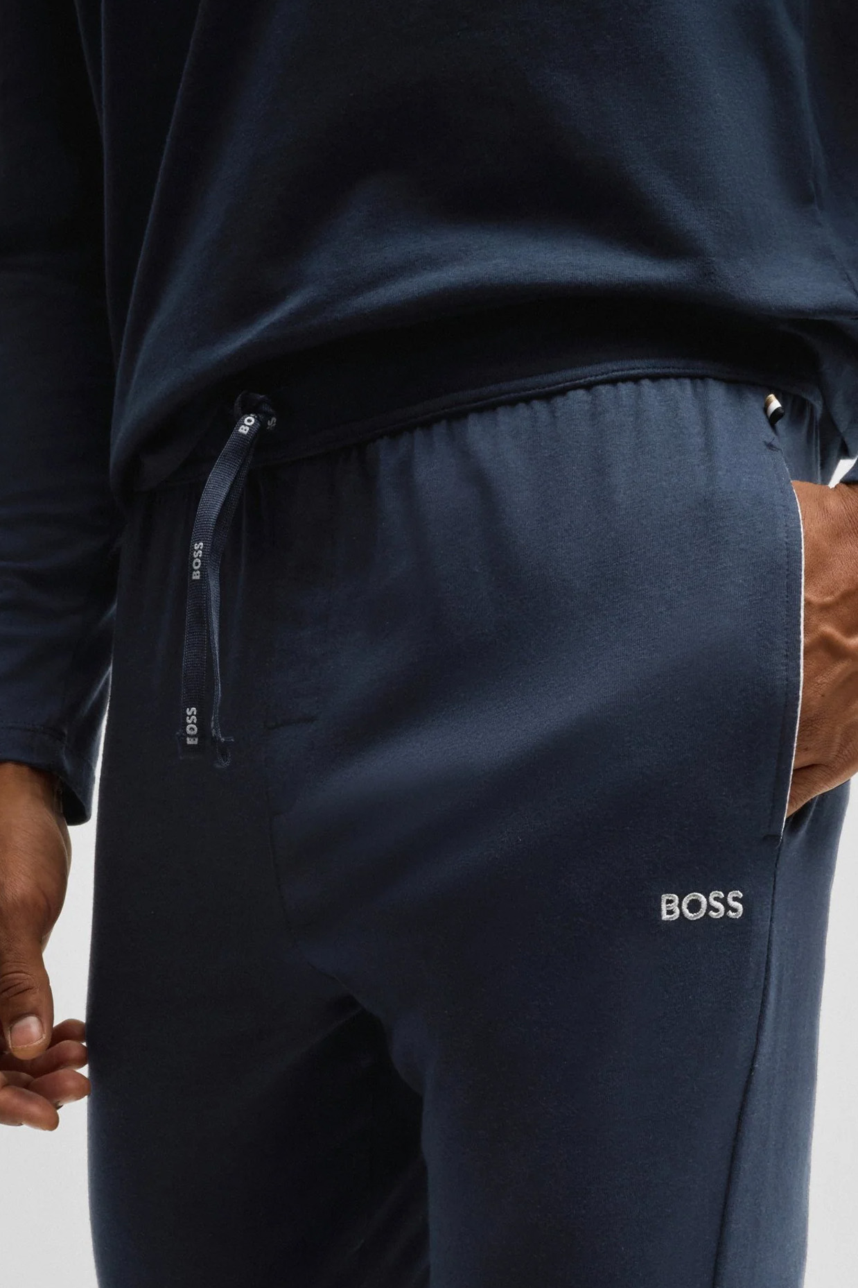 Hugo Boss Mix-Match pant met boordje blauw