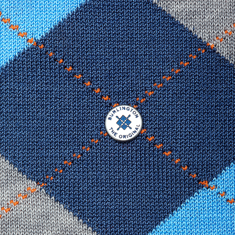 Burlington Sokken Manchester blauw logo
