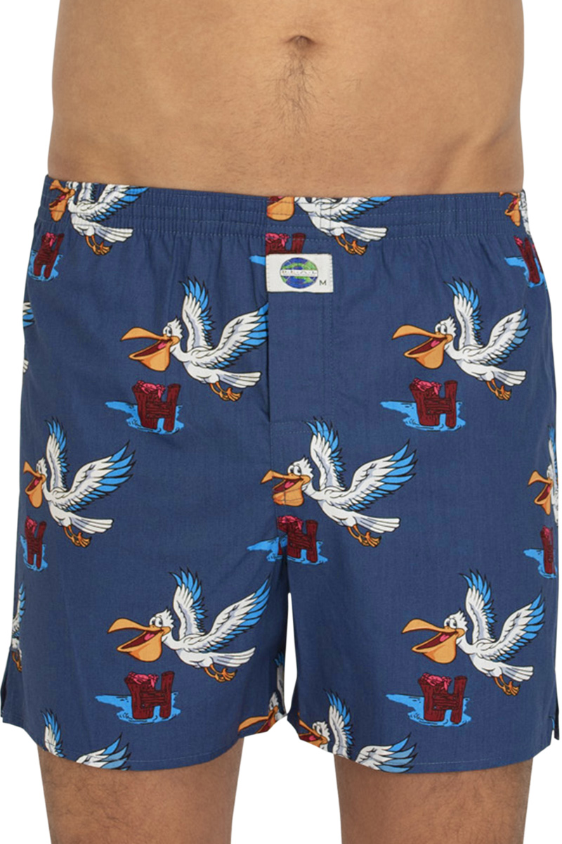 Deal boxers denim met pelikaan