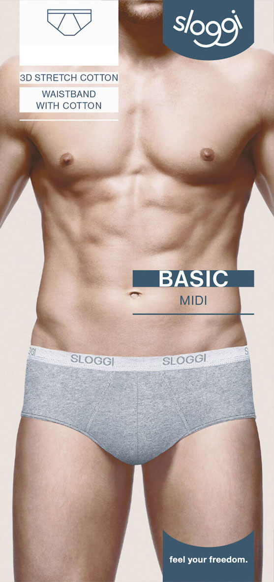 Sloggi Basic midi slip verpakking grijs