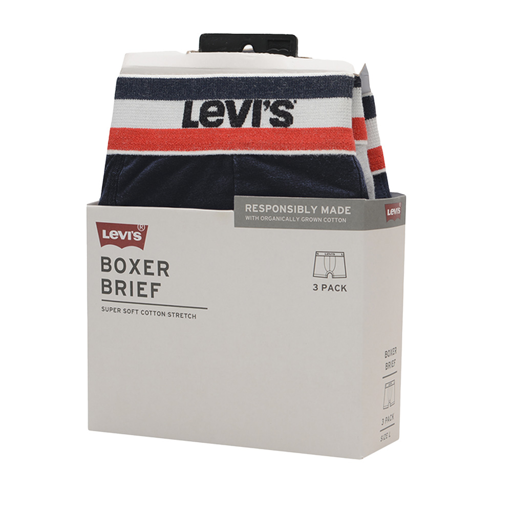 Levi's boxershorts 3-pack zwart-grijs