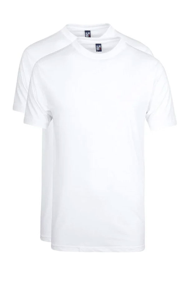 Alan Red T-shirts Virginia 2-pack wit