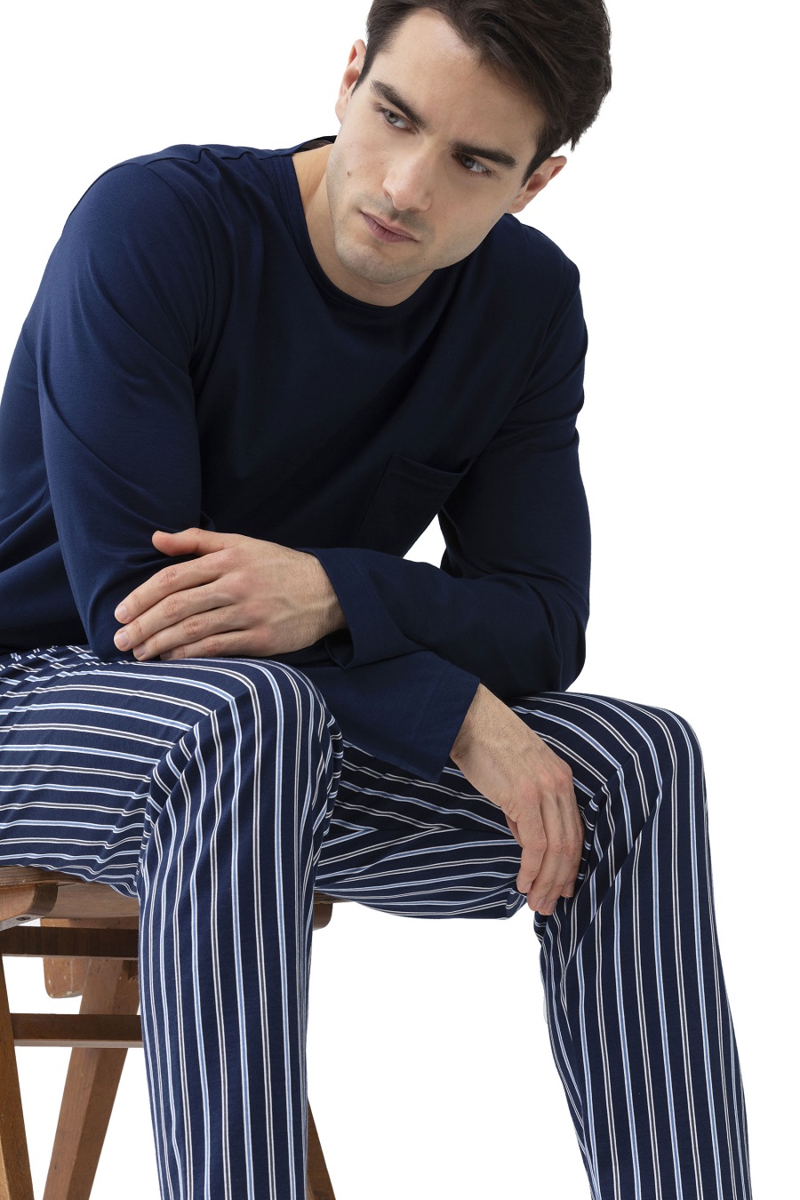 Mey Pyjama Portimo blauw