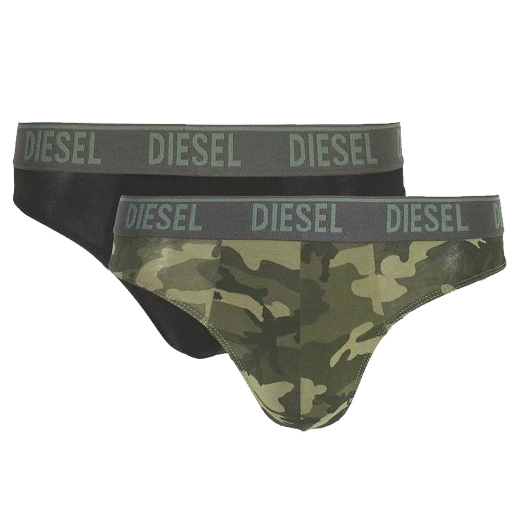 Diesel Herenstrings 2-pack groen-zwart