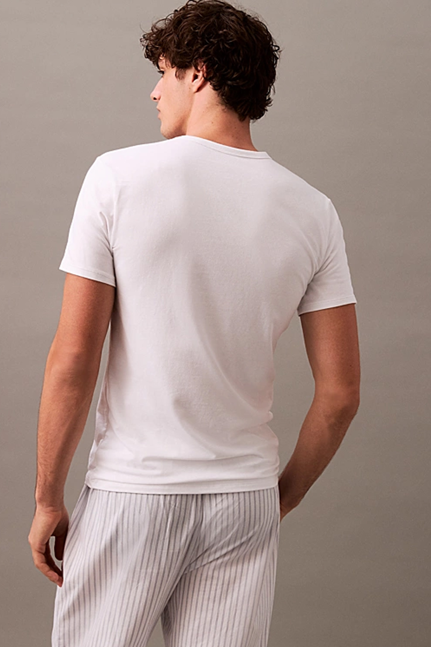 Calvin Klein T-shirts V-hals cotton stretch wit 3-pack 