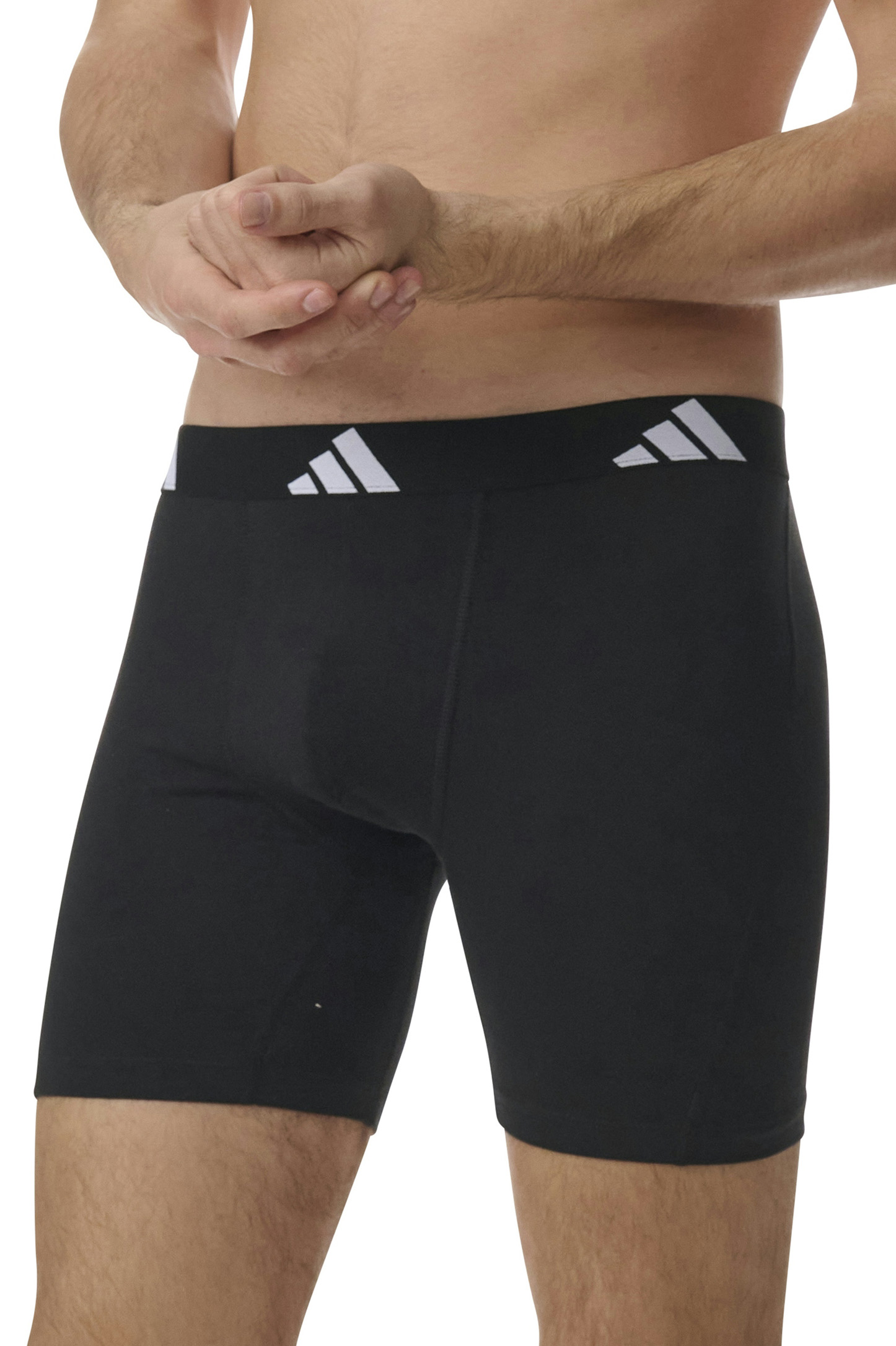 Adidas Boxershorts lang flex cotton 6-pack zwart