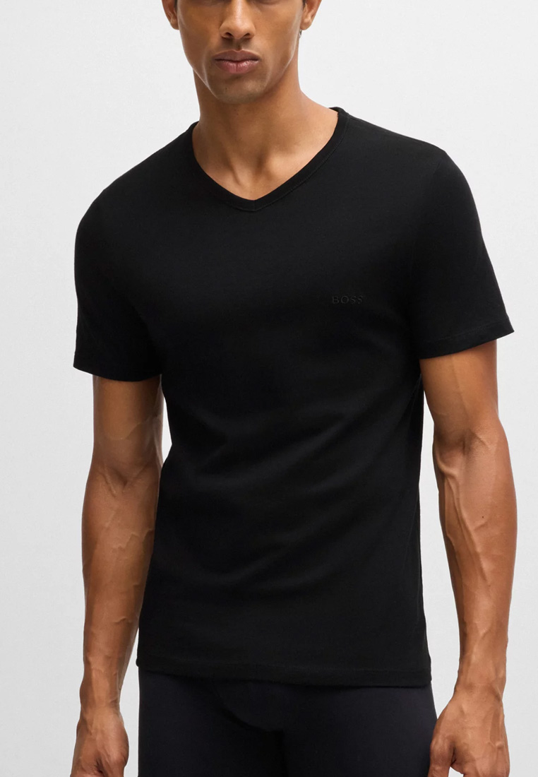 Hugo Boss T-shirt V-hals Classic 3-Pack zwart
