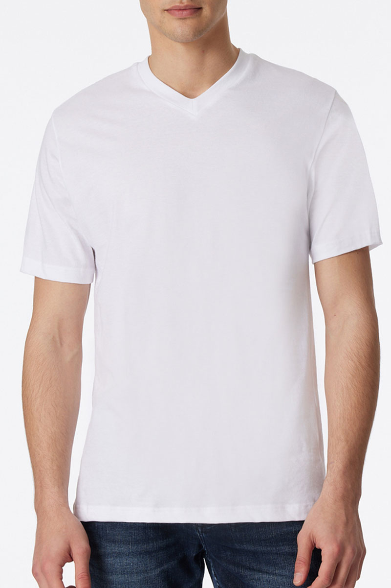 Schiesser American V-hals t-shirts 2-pack wit