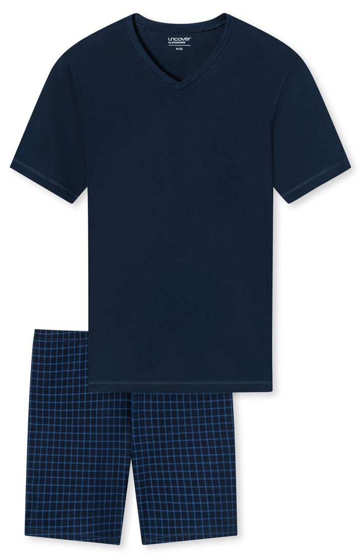 Schiesser Uncover shortama blauw