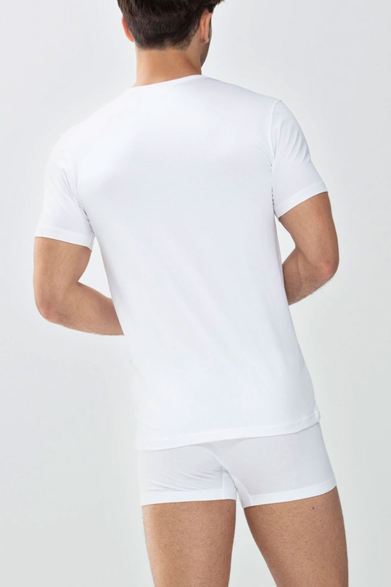 Mey T-shirt dry cotton ronde hals wit
