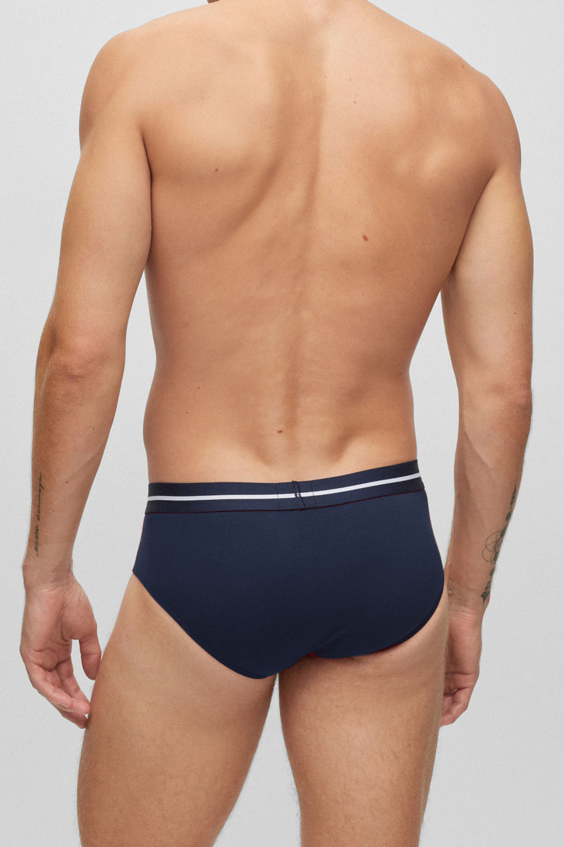 Hugo Boss mini slips Bold 3 pack blauw-groen