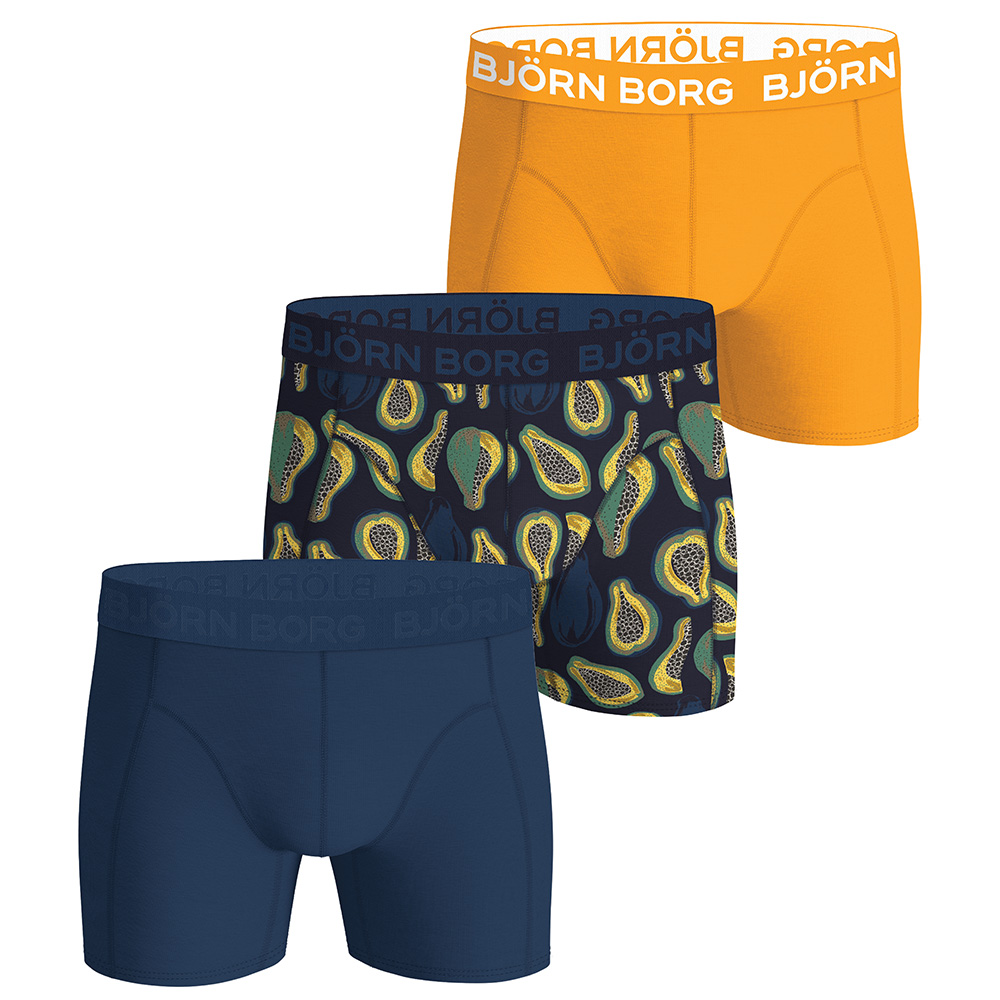 Bjorn Borg boxershorts cotton stretch 3-pack geel