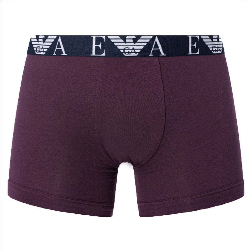 Armani boxershorts met logoband 3-pack olijf/marine/zwart