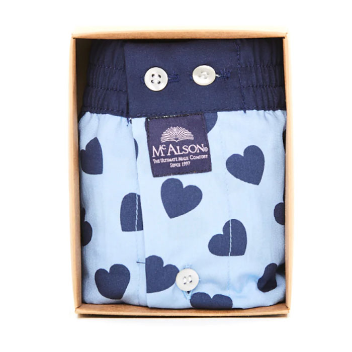 McAlson Boxer Passion hearts blue