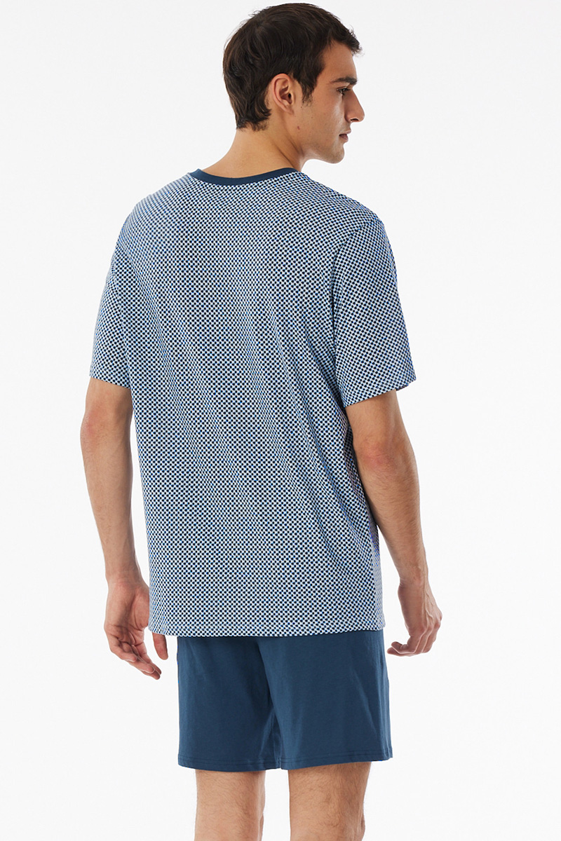 Schiesser Shortama blue print