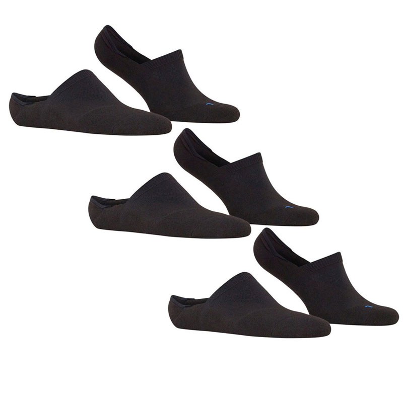 FALKE Cool kick invisible sokken 3-paar zwart