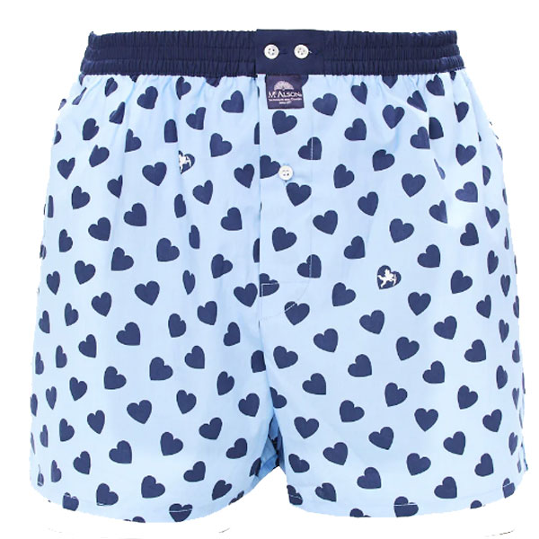 McAlson Boxer Passion hearts blue