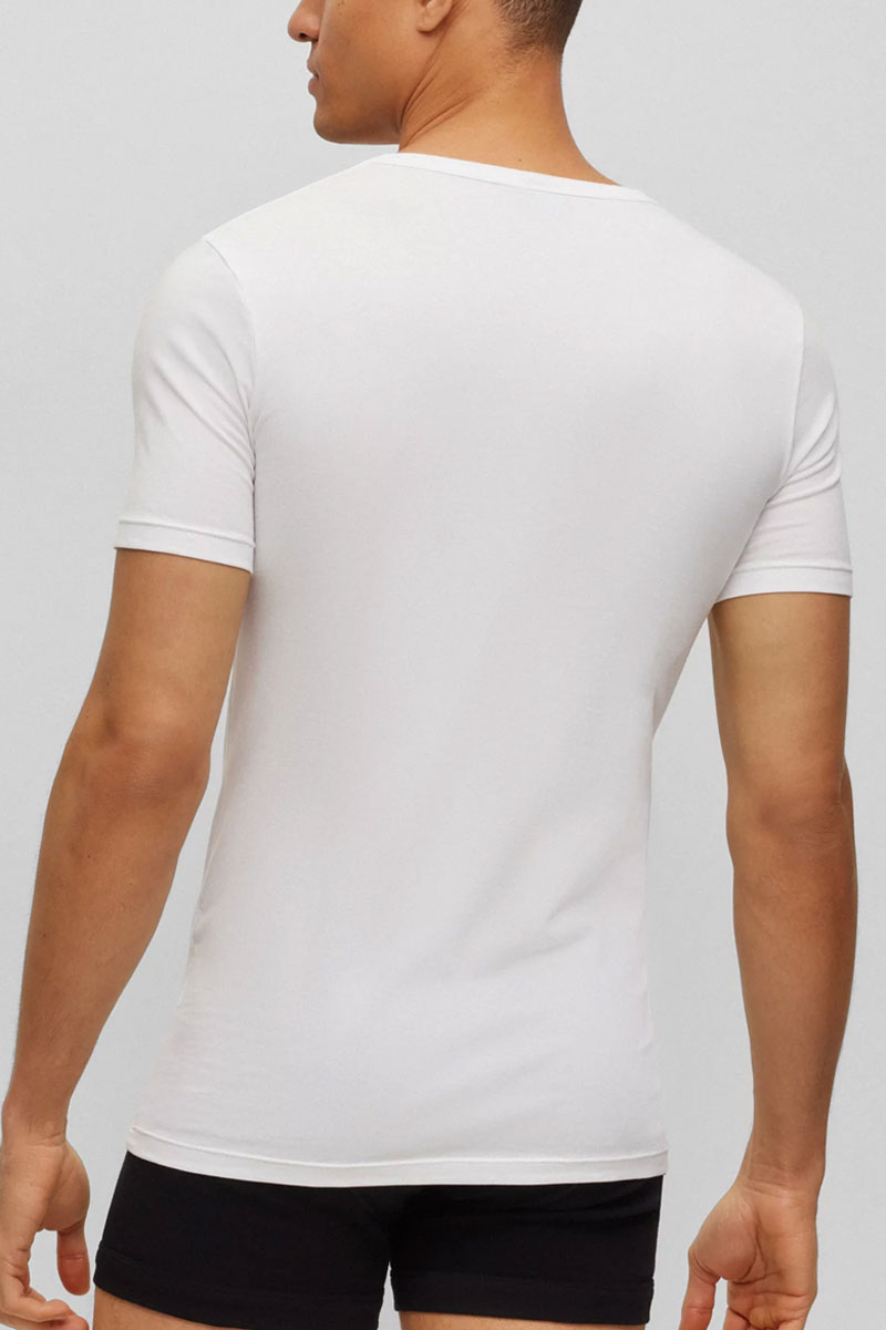 Hugo Boss V-shirt modern slim fit 2-pack wit