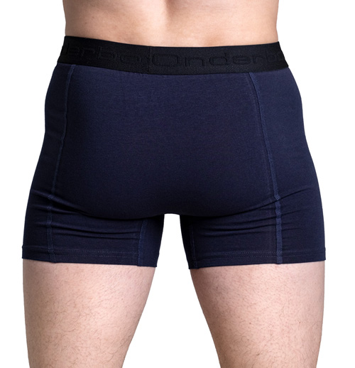 Onderbox blauwe boxershort achterkant