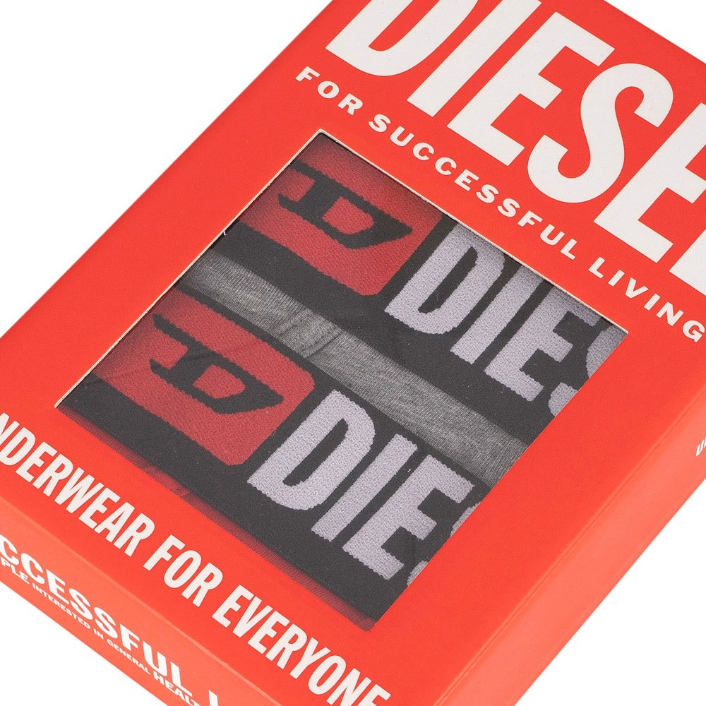 Diesel Herenslips Andre 3-pack zwart-grijs-rood