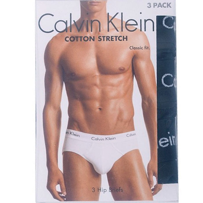 Calvin Klein Slips cotton stretch 3-pack zwart