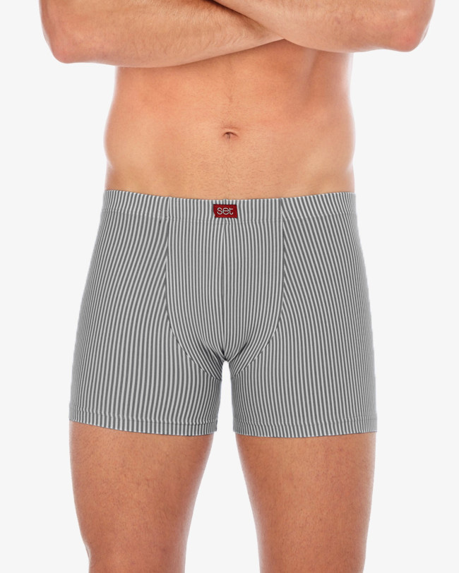 Set Boxershort Stripes zwart gestreept