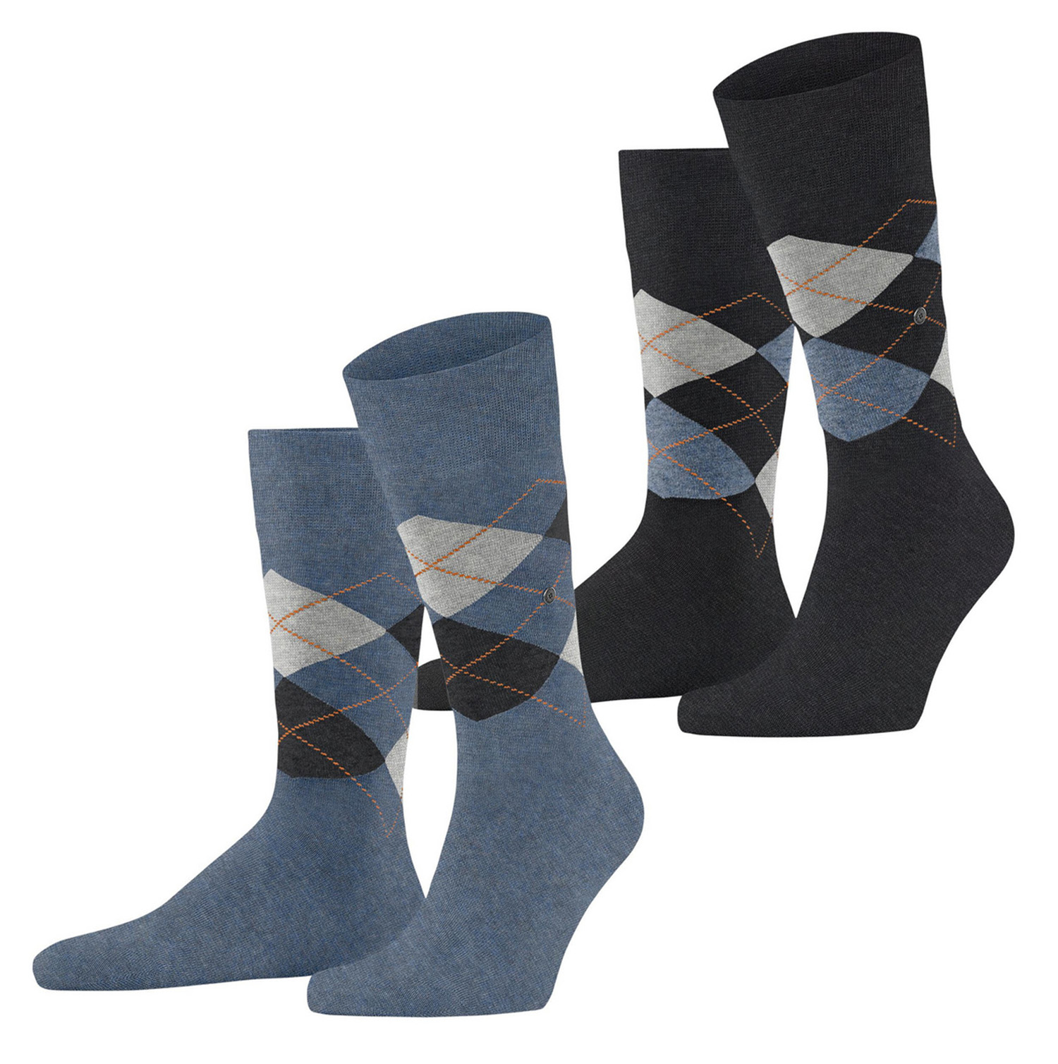 Everyday Argyle heren sokken 2-paar denim melange