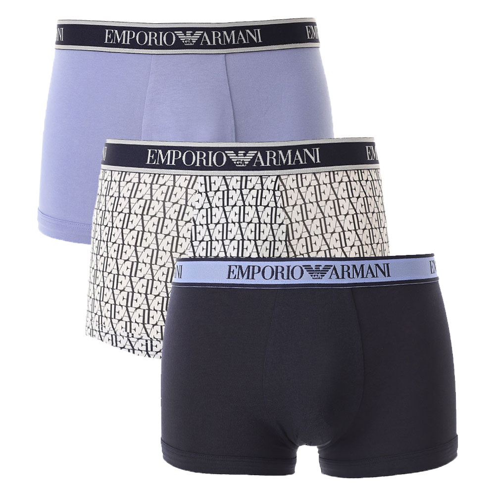 Armani boxershorts trunk 3-pack blauw
