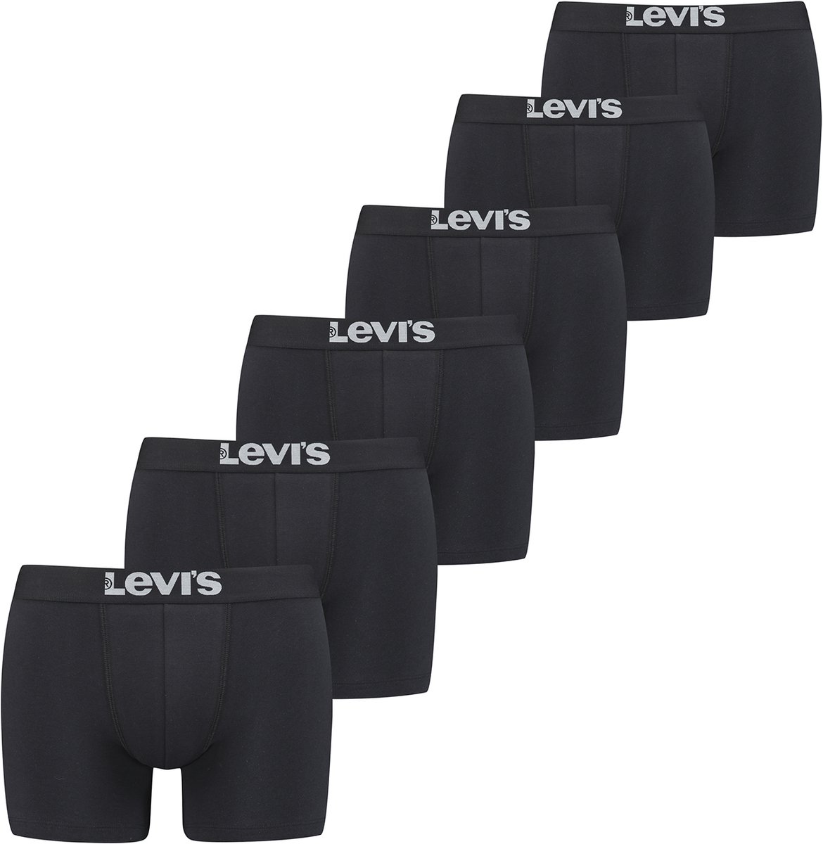 Levis Boxershorts 6-pack zwart 