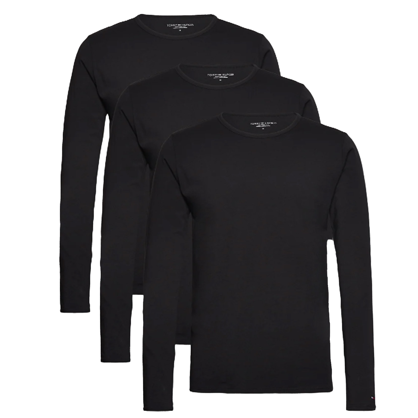 Tommy Hilfiger 3-pack T-shirts lange mouw zwart