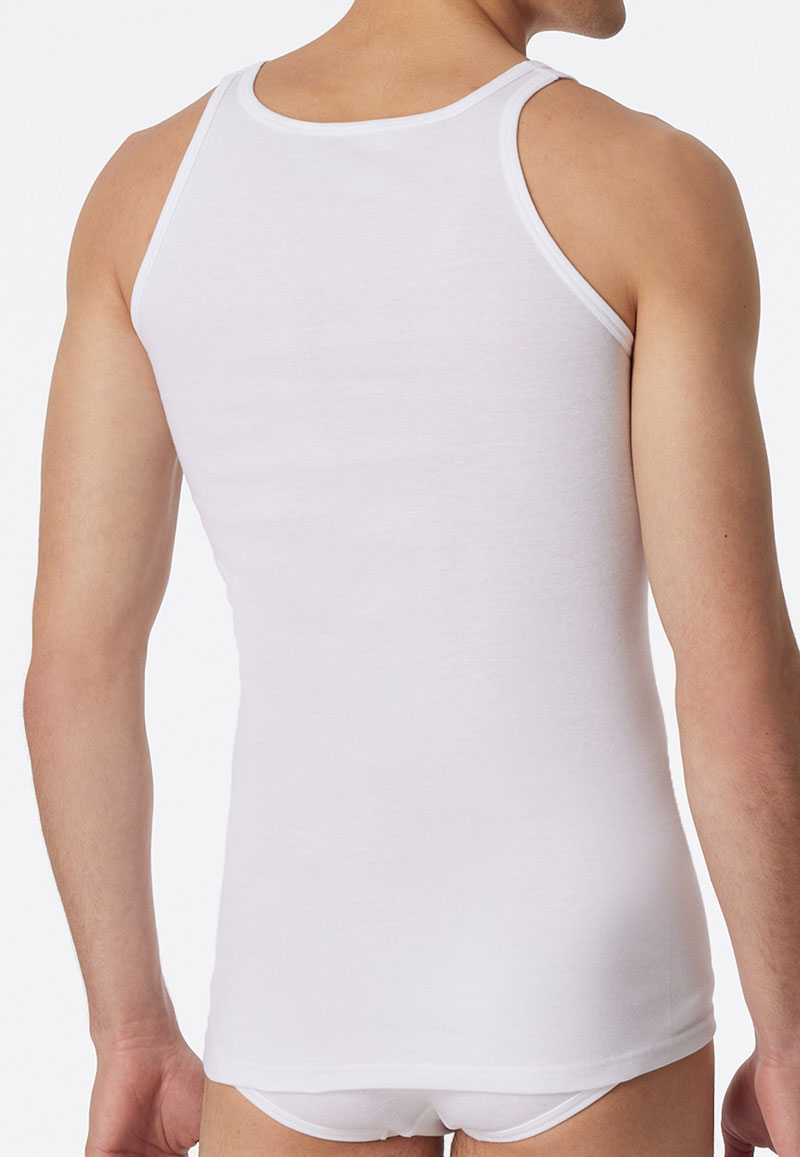 Schiesser Singlet original fijnrib wit 2-pack