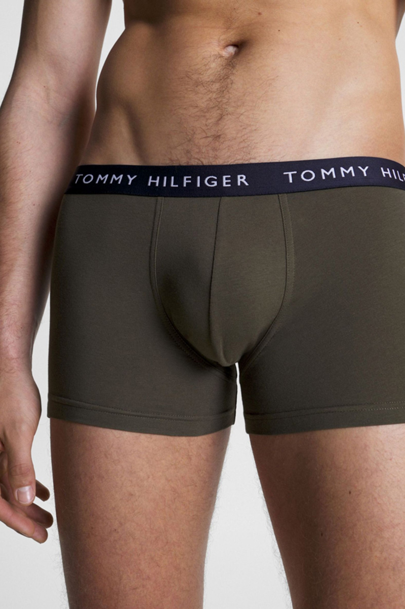 Tommy Hilfiger boxershorts 3-pack groen-grijs