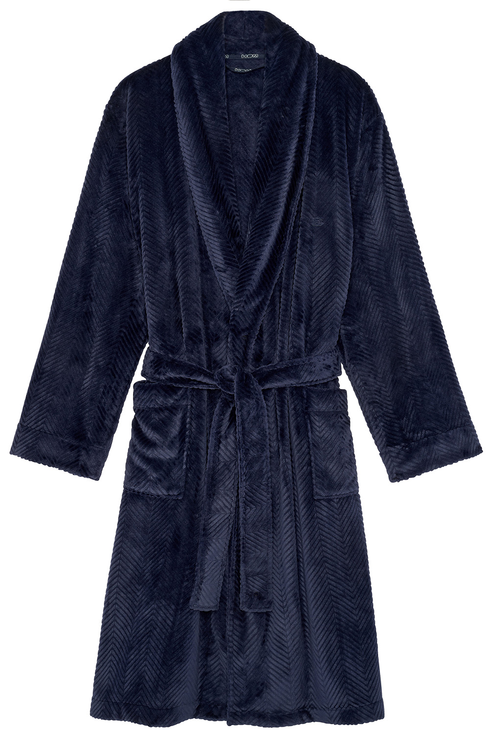 Hom Badjas Everest blauw velours 