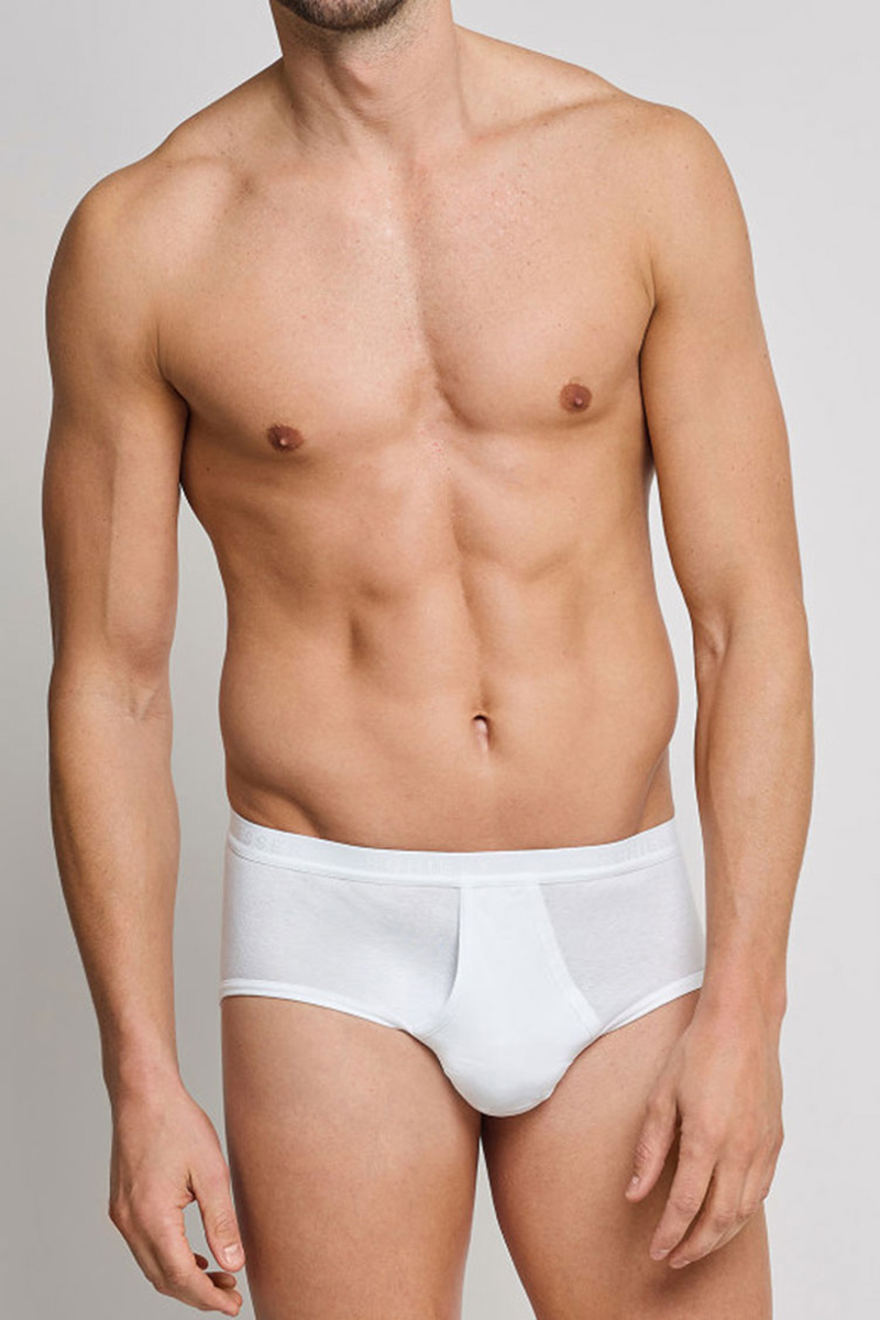 Schiesser Sportslip original 2-Pack met gulp wit