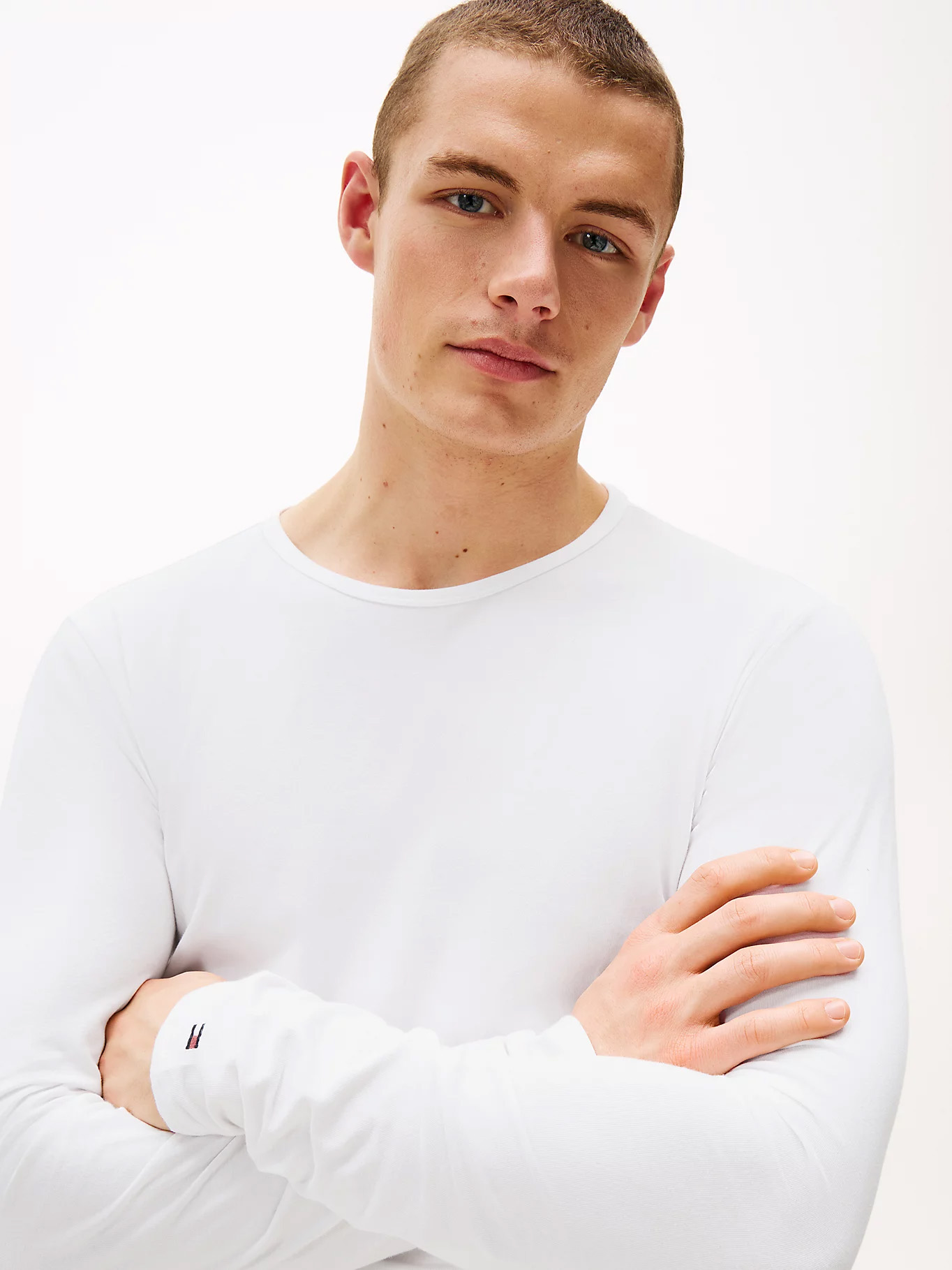 Tommy Hilfiger 3-pack T-shirts lange mouw wit 